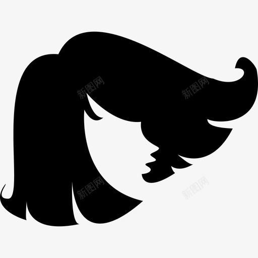女性发型发型发廊图标svg_新图网 https://ixintu.com 发型 发廊 女性发型