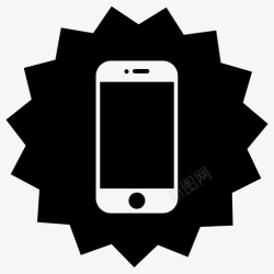 iphone黑色iphone智能手机iphone苹果智能手机图标高清图片