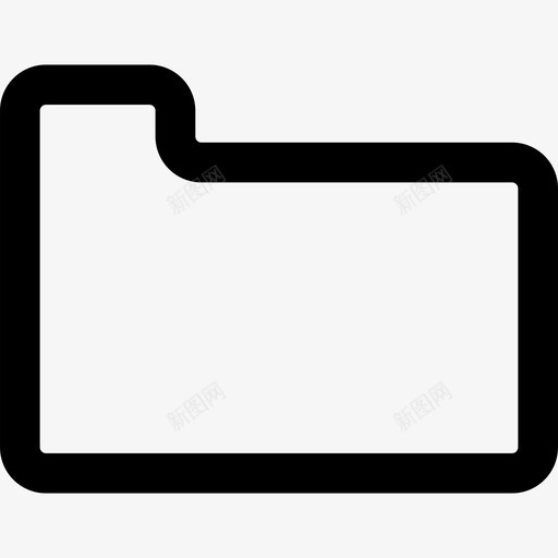 白色文件夹轮廓界面符号基本图标svg_新图网 https://ixintu.com 基本图标 白色文件夹轮廓界面符号