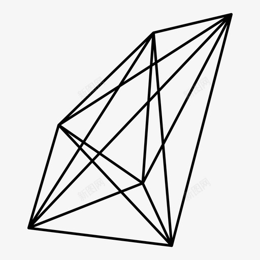 顶点图形形状多面体图标svg_新图网 https://ixintu.com 几何 几何体 图案 多面体 尖的 形状 数学 菱形 锐利 顶点图形