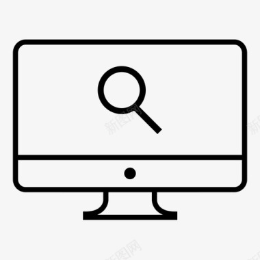 电脑放大镜网页标志图标图标