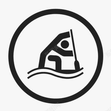 独木舟短跑运动出售图标图标