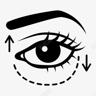 眼睑手术标记提升图标图标