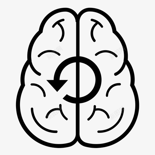 brain sync图标svg_新图网 https://ixintu.com brain sync