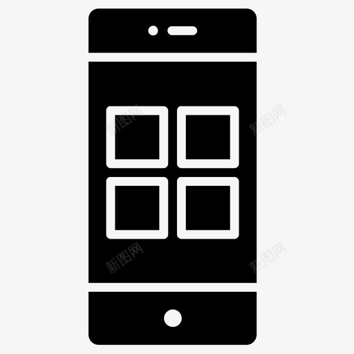 应用程序实用程序网络图标svg_新图网 https://ixintu.com 下载 安卓 实用程序 小工具 应用程序 移动 移动和服务第三卷固体 网格 网络 菜单 设备