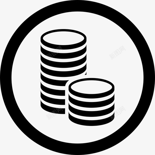 硬币堆成一个圆圈商业基本图标svg_新图网 https://ixintu.com 商业 基本图标 硬币堆成一个圆圈