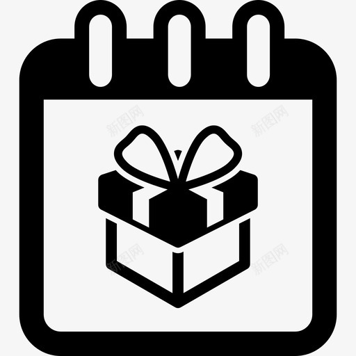 提醒日历页面上的生日礼物盒界面日历图标svg_新图网 https://ixintu.com 提醒日历页面上的生日礼物盒 日历图标 界面