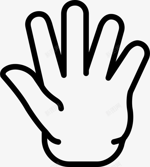 五个手指开始信息图标svg_新图网 https://ixintu.com 五个手指 信息 十二生肖 图形 开始 手 手势 点击 粉碎图标手势轮廓