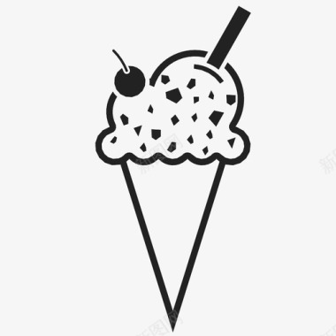 冰淇淋筒夏季洒布图标图标