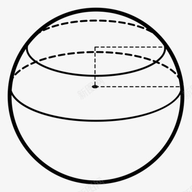 球形段形状段图标图标