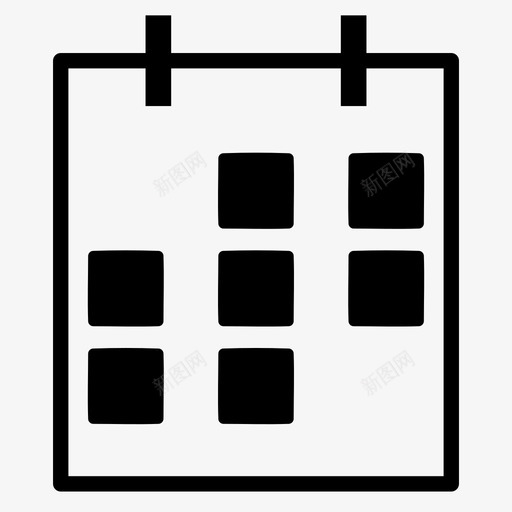 日历时间日程表图标svg_新图网 https://ixintu.com 会 年 日 日历 日程表 时间 月 约会 组织 计划