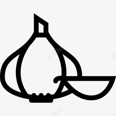 大蒜鳞茎食品图标图标