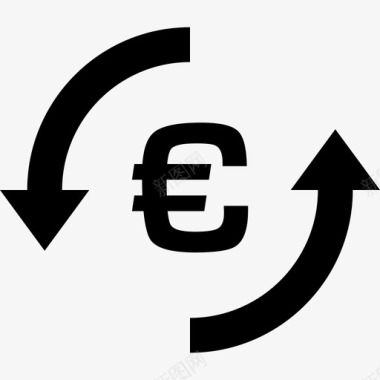 欧元货币兑换符号箭头货币包1图标图标