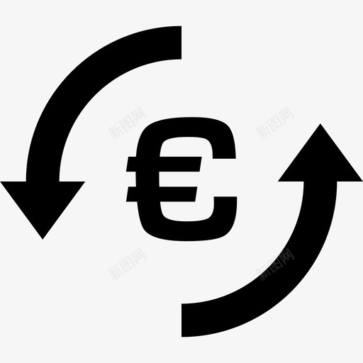 欧元货币兑换符号箭头货币包1图标svg_新图网 https://ixintu.com 欧元货币兑换符号 箭头 货币包1