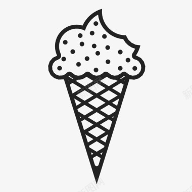 冰淇淋筒夏季雪伯特图标图标