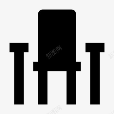 椅子塑料金属图标图标