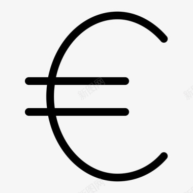 欧元减法推迟图标图标
