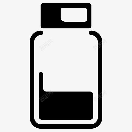 瓶子药品液体图标svg_新图网 https://ixintu.com 医药 容器 提取物 液体 溶液 烧瓶 物品 玻璃瓶 瓶子 药品 长生不老药