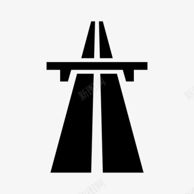 公路桥梁车道图标图标