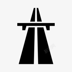 icon公路公路桥梁车道图标高清图片