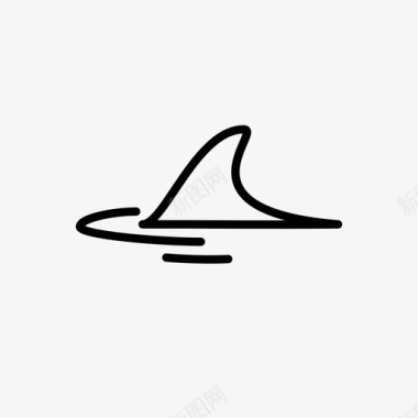 海豚动物鳍图标图标