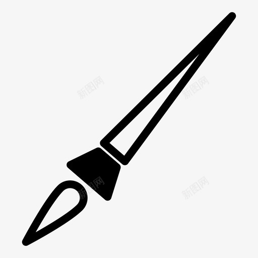 画笔绘画工具图形图标svg_新图网 https://ixintu.com 分析 图形 弓箭手 文件 画笔 绘画 绘画工具 艺术 认真