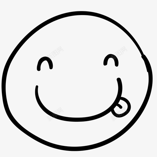 饥饿的脸出售微笑图标svg_新图网 https://ixintu.com 不 保持 出售 大胆 微笑 舌头 表情符号 饥饿的脸 黄金