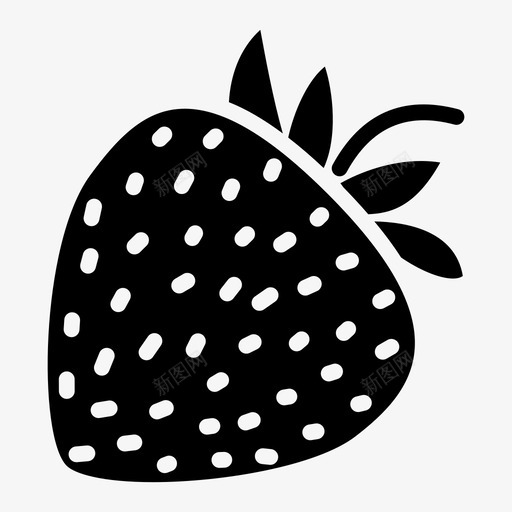 草莓美味甜图标svg_新图网 https://ixintu.com 新鲜 水果 水果雕刻 甜 红色 美味 花园草莓 草莓 蛋糕 鞭子奶油 食物