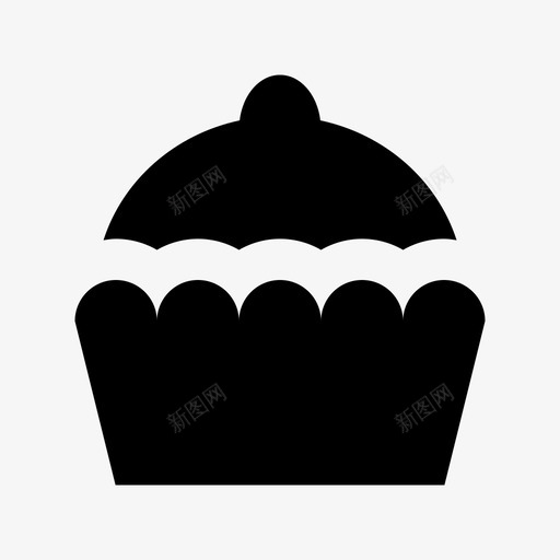 纸杯蛋糕冰乐趣图标svg_新图网 https://ixintu.com 乐趣 仙女蛋糕 冰 圣诞和复活节材料设计图标 奶油 松饼 烘焙食品 甜点 纸杯蛋糕