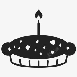 圣诞帽唱歌蜡烛生日派唱歌礼物图标高清图片