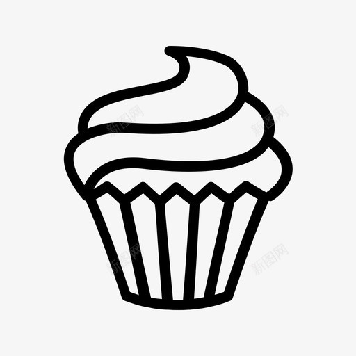 纸杯蛋糕粗制甜点图标svg_新图网 https://ixintu.com 不 保留 出售 甜品 甜点 粗制 纸杯蛋糕 黄金