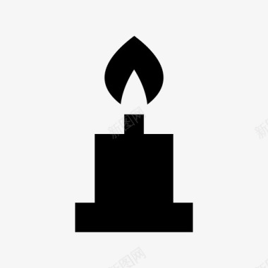蜡烛熔化光图标图标