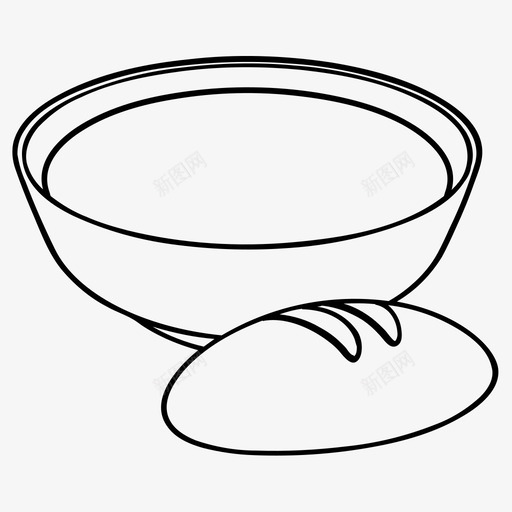 汤和卷简单的饭营养图标svg_新图网 https://ixintu.com 午餐 吃 开胃菜 汤和卷 简单的饭 营养 身体燃料 食物