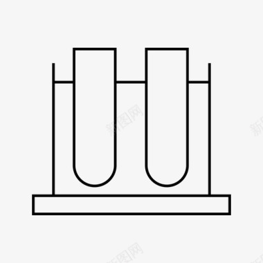 试管架矩形实验室图标图标
