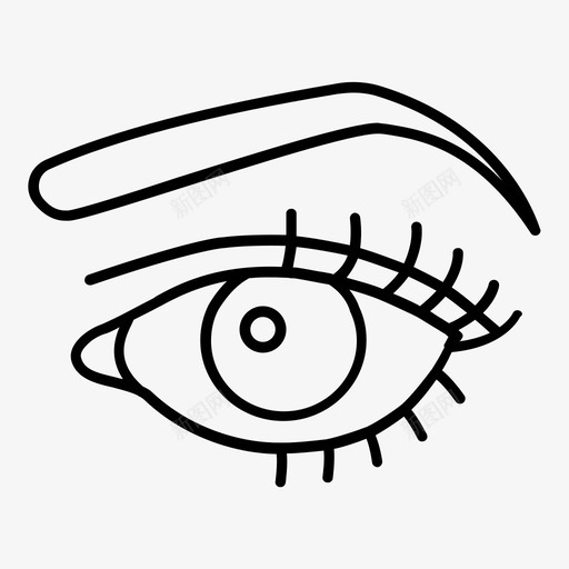 眼睛视力验光师图标svg_新图网 https://ixintu.com 左眼 整形轮廓 标准向下 眉毛 眼睛 眼线 睫毛 美容 视力 面部特征 验光师