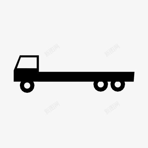卡车车辆运输工具图标svg_新图网 https://ixintu.com 卡车 平板 机动车辆 材料 车轮 车辆 运输工具