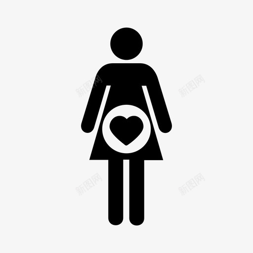 怀孕的女孩女人有孩子图标svg_新图网 https://ixintu.com 女人 妈妈 心脏 怀孕 怀孕的女孩 有孩子