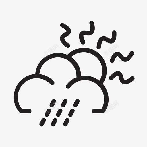 白天阵雨天气夏雨图标svg_新图网 https://ixintu.com 凉爽 夏雨 天气 气象 潮湿 白天阵雨 预报