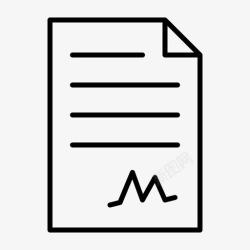 正式信函合同文件文件正式合作伙伴图标高清图片