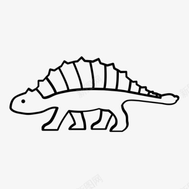 甲龙蜥蜴化石图标图标