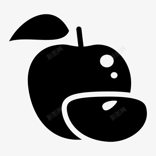 苹果两个苹果苹果片图标svg_新图网 https://ixintu.com 两个苹果 吃 新鲜食物 果皮 水果 水果字形 苹果 苹果半 苹果片