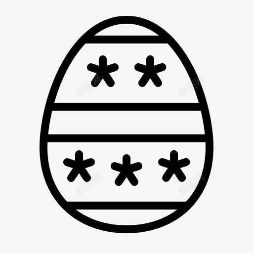 复活节彩蛋烤鸡蛋图标svg_新图网 https://ixintu.com 复活节彩蛋 烤鸡蛋