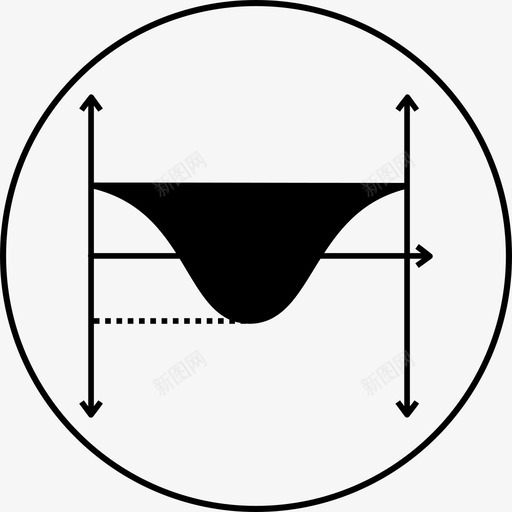 负波点击占星术图标svg_新图网 https://ixintu.com 分析 占星术 弓箭手 振荡 数学 正弦 点击 物理 科学和研究圆形固体 负波