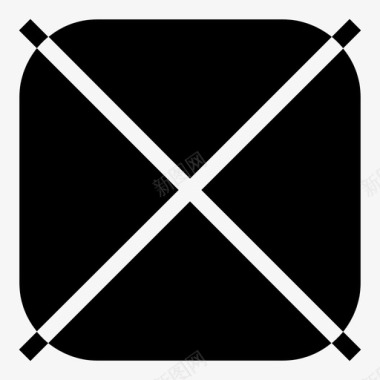 交叉x白色十字图标图标