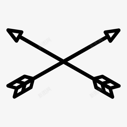 交叉箭头指示器跟进图标svg_新图网 https://ixintu.com 交叉箭头 弓 指示器 方向 标牌 绘图 装甲 跟进