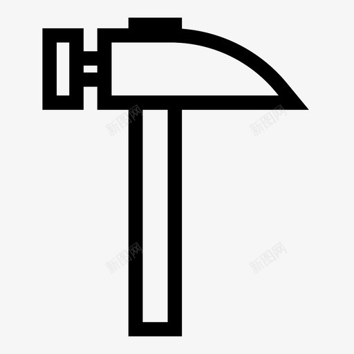 锤子物品建造图标svg_新图网 https://ixintu.com 修理 修理工具 固定 展示件 工具 建造 材料 物品 锤子
