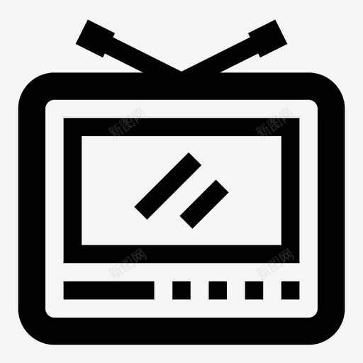 电视电视屏幕信号图标svg_新图网 https://ixintu.com 信号 天线 工会 指示 推迟 旧电视 有用的图标电子设备 标记 电视 电视屏幕