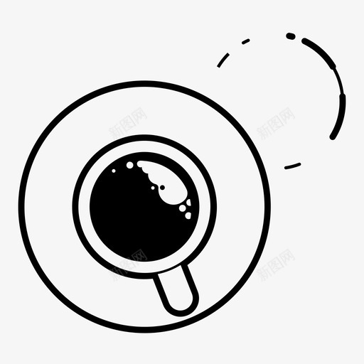 咖啡圈马虎杯垫图标svg_新图网 https://ixintu.com 咖啡圈 杯垫 标记 污渍 溢出 茶 马虎