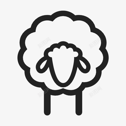 母羊动物羊图标svg_新图网 https://ixintu.com 动物 形状 树 母羊 羊 羔羊