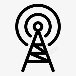 电波图无线电台wifi传输塔图标高清图片